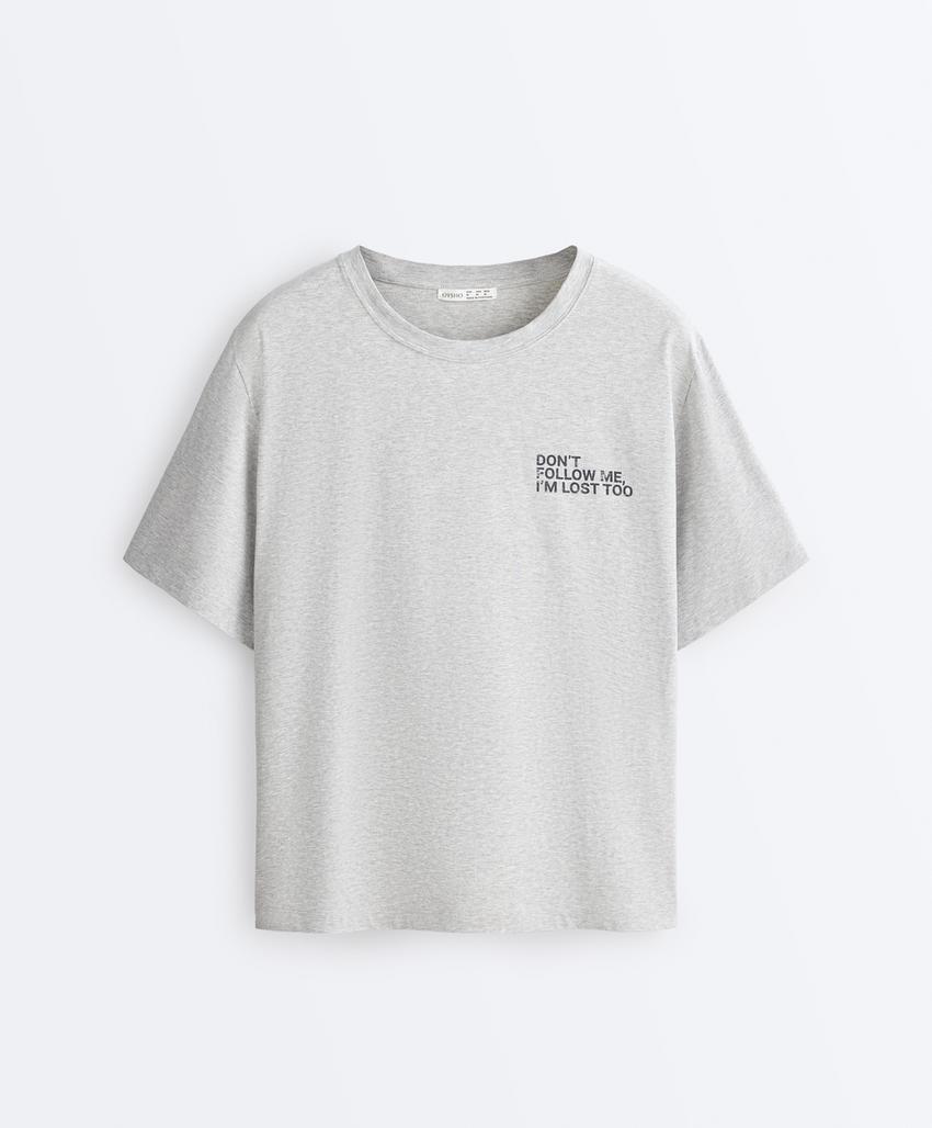 Футболка Boxy с надписью из смесового хлопка