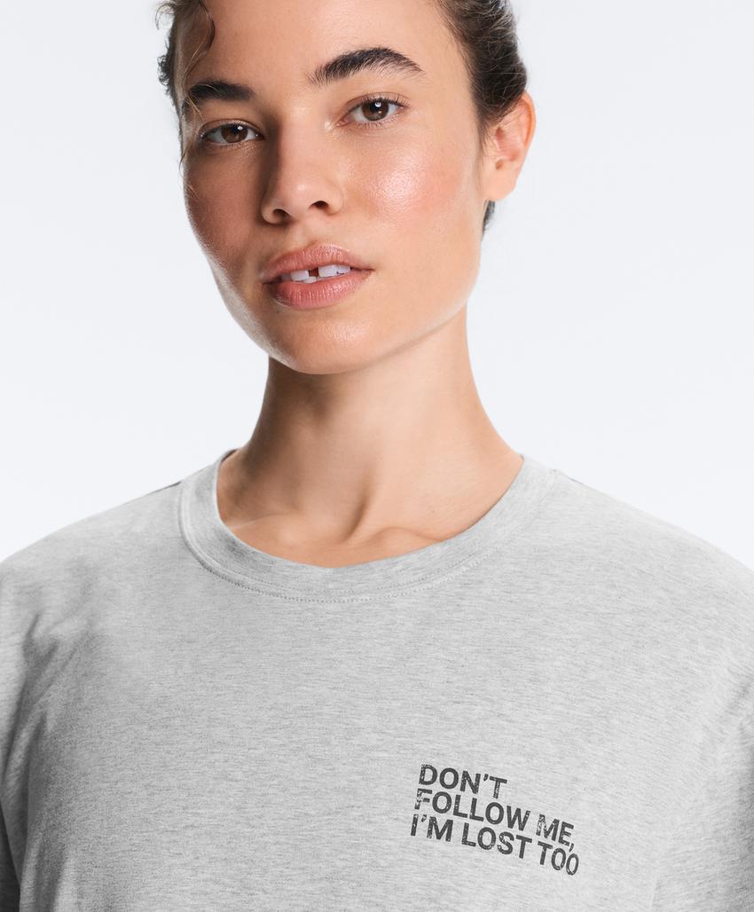 Футболка Boxy с надписью из смесового хлопка