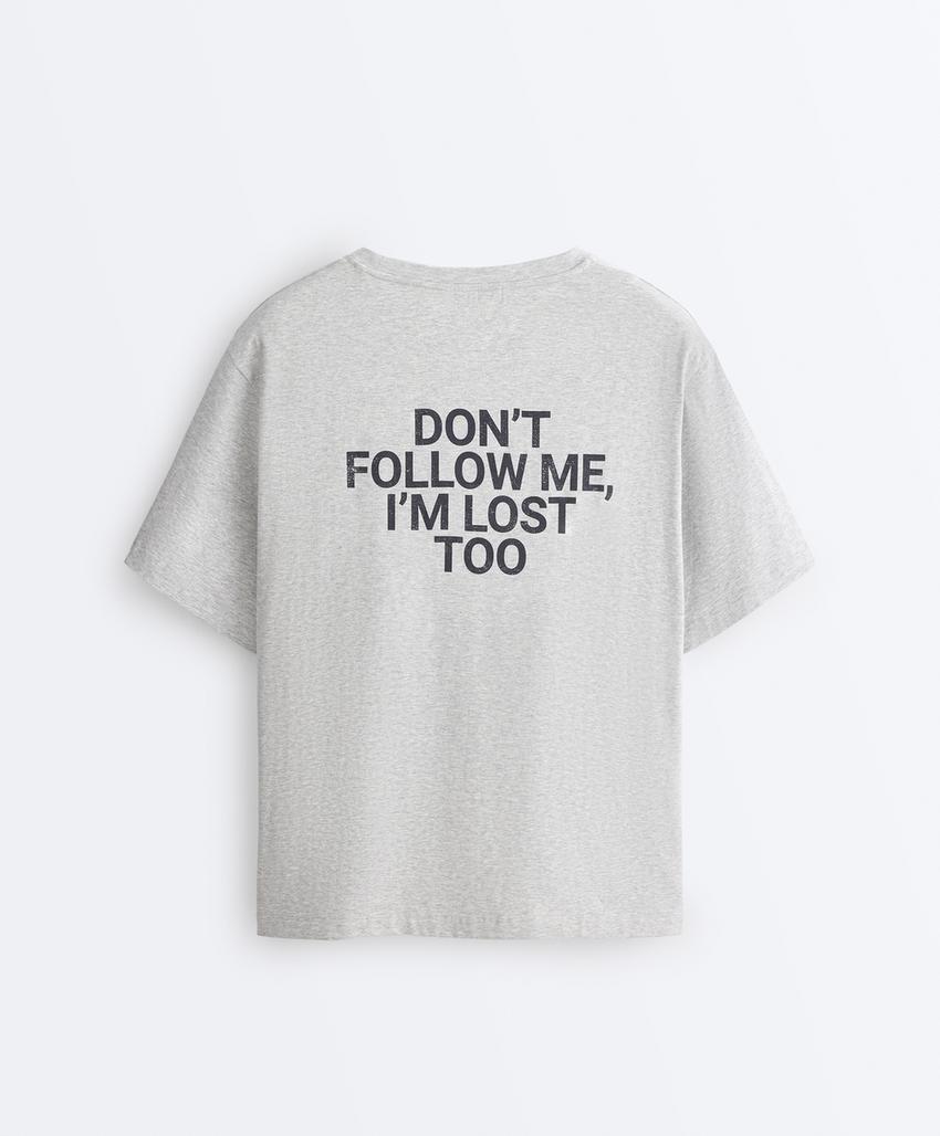 Футболка Boxy с надписью из смесового хлопка