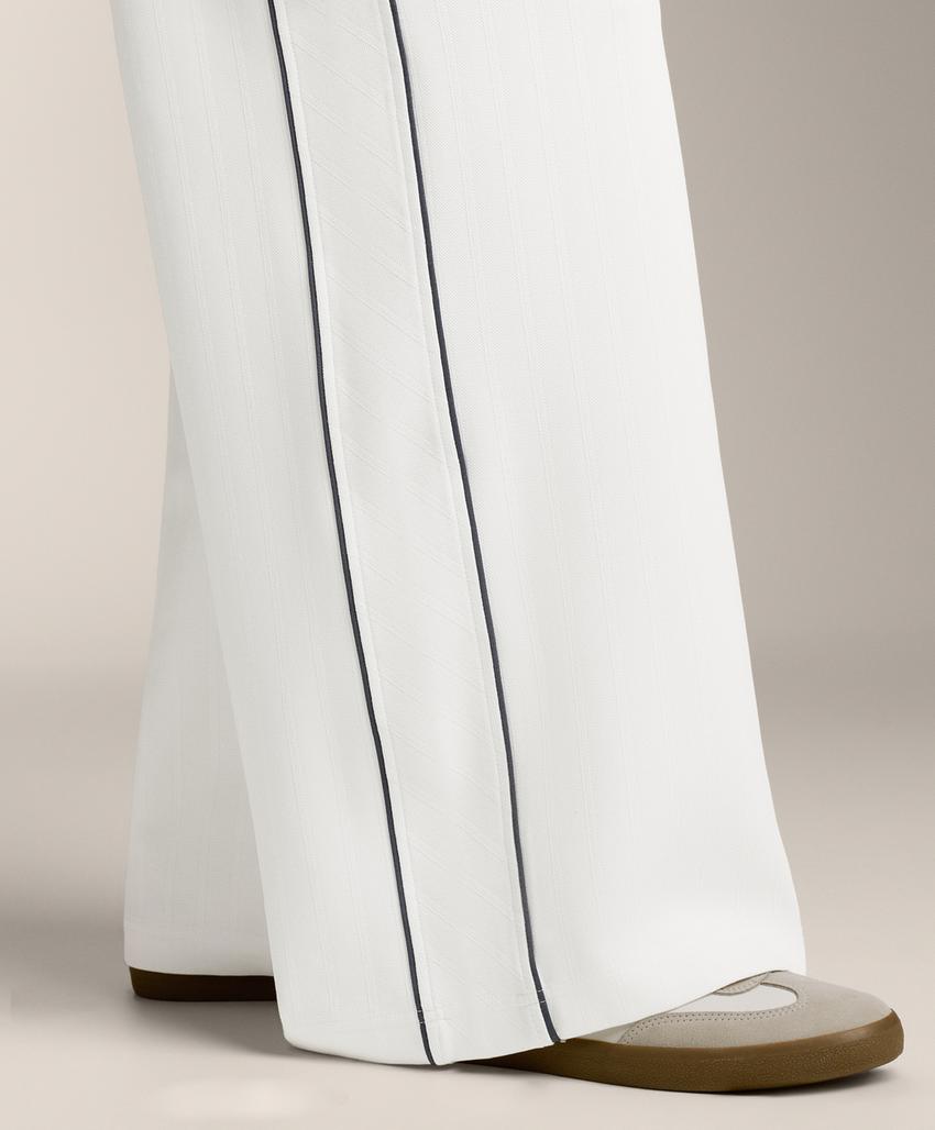Брюки-пике с боковым Piping из хлопка