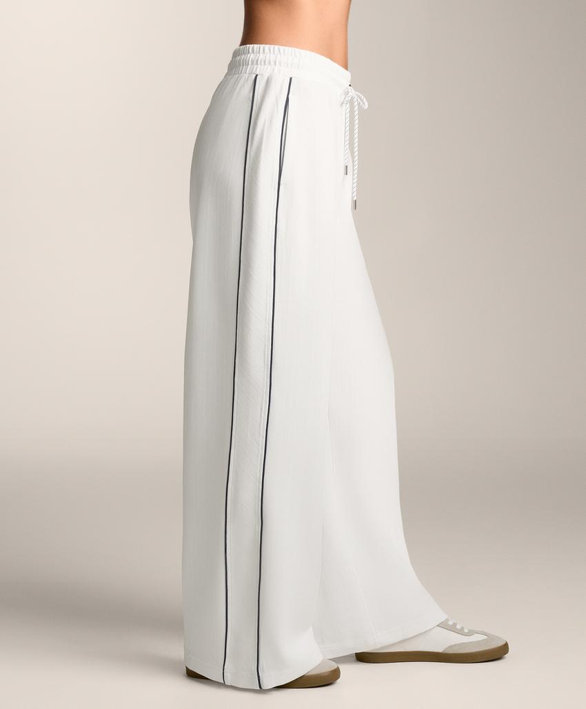 Брюки-пике с боковым Piping из хлопка