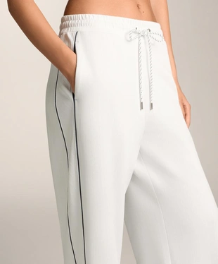 Брюки-пике с боковым Piping из хлопка- Заказать в России