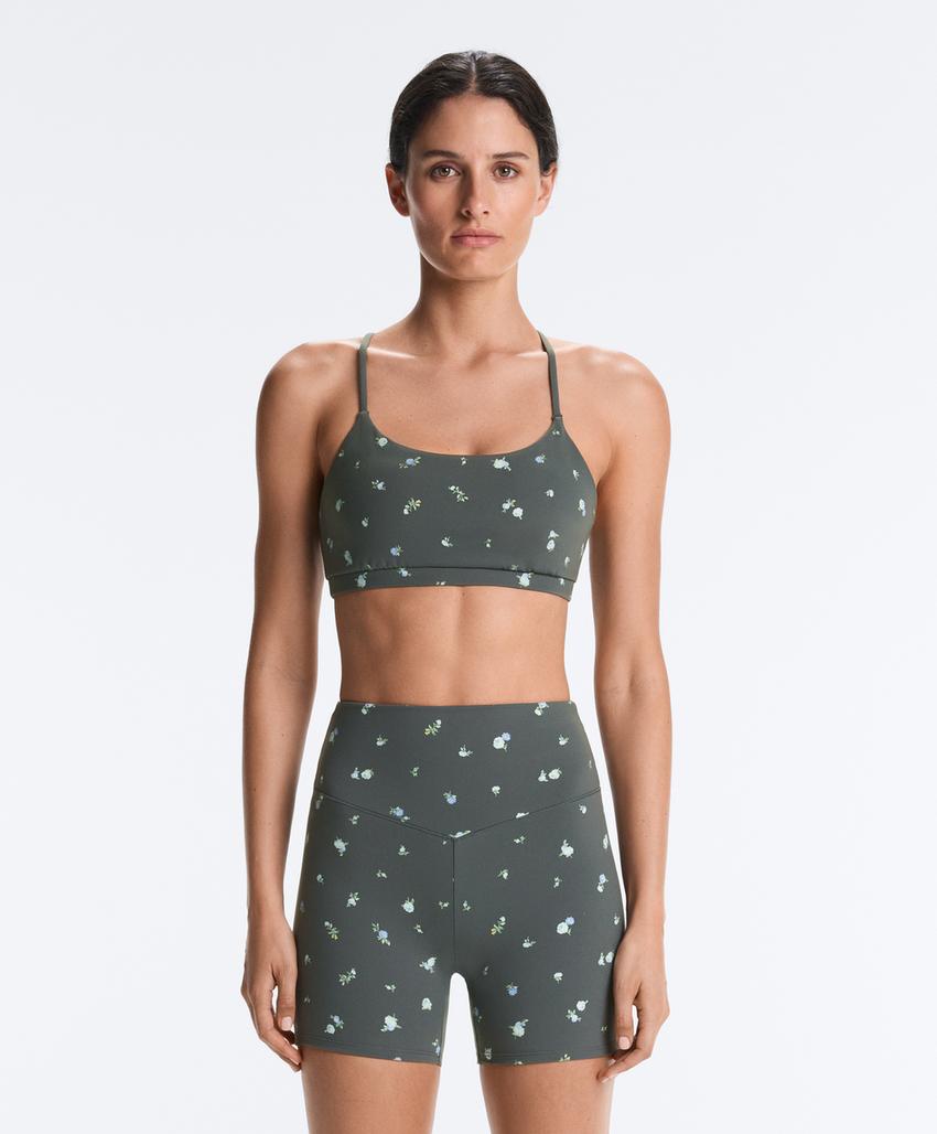 Спортивный бюстгальтер Evermove с цветочным принтом