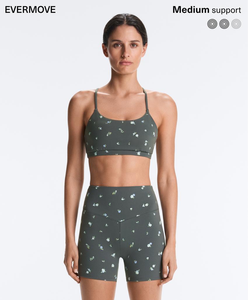 Спортивный бюстгальтер Evermove с цветочным принтом