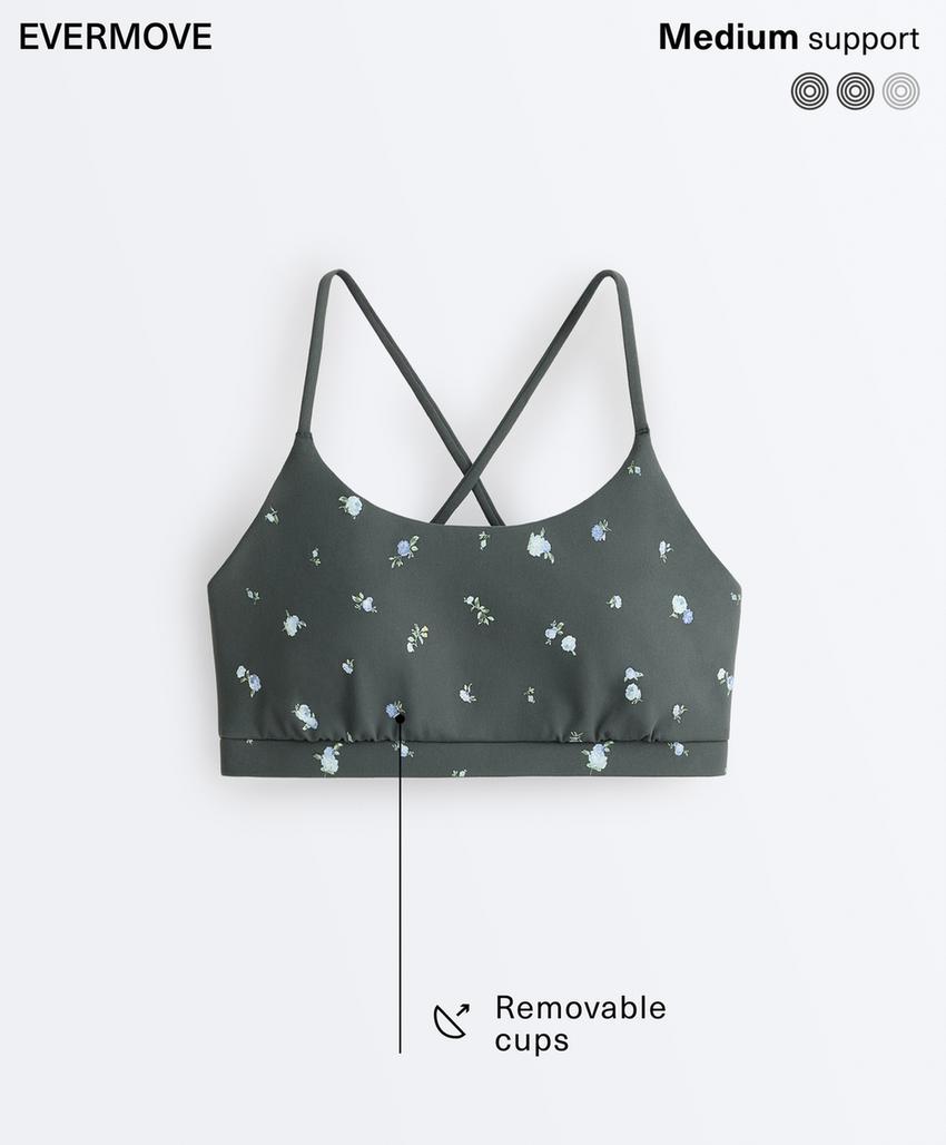 Спортивный бюстгальтер Evermove с цветочным принтом