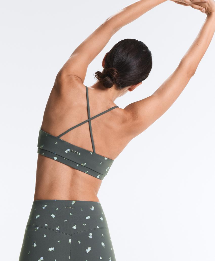 Спортивный бюстгальтер Evermove с цветочным принтом