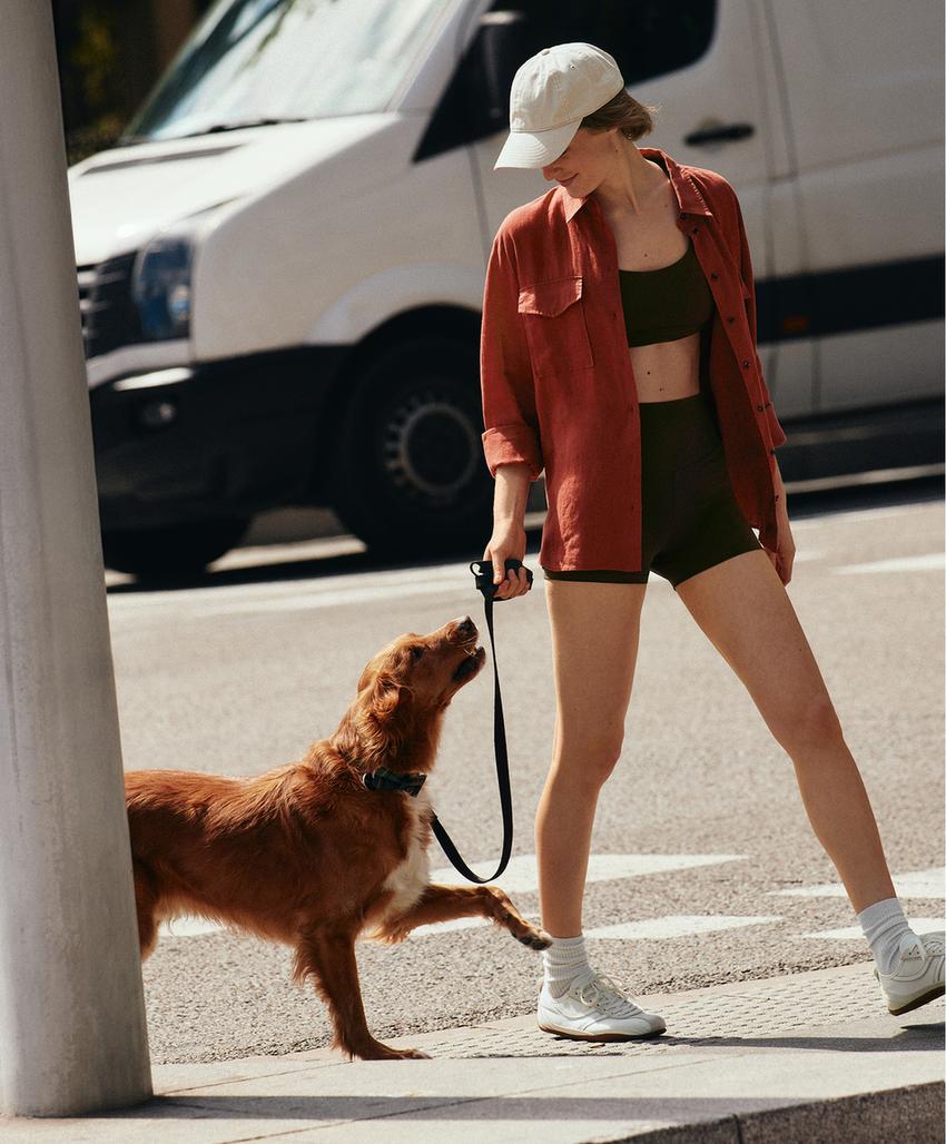 Рубашка из 100% льна с карманами