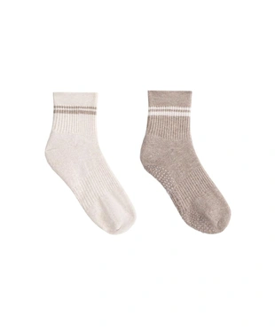 2 пары укороченных носков для йоги и пилатеса с уплотнением из хлопка- Заказать в России