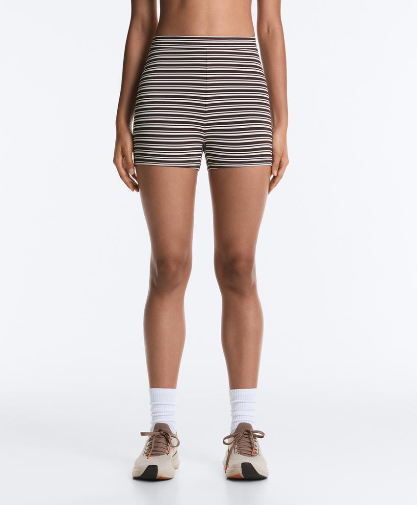 Велосипедки Hot pants Comfortlux с высокой посадкой, 5 см, в полоску