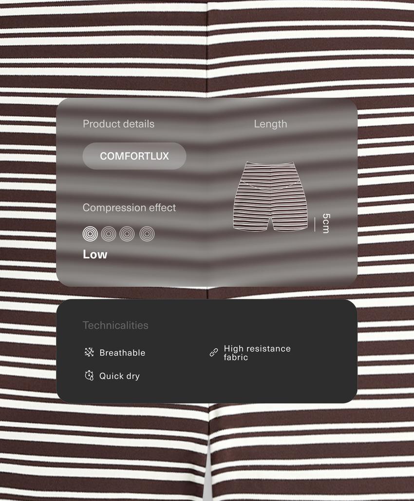 Велосипедки Hot pants Comfortlux с высокой посадкой, 5 см, в полоску