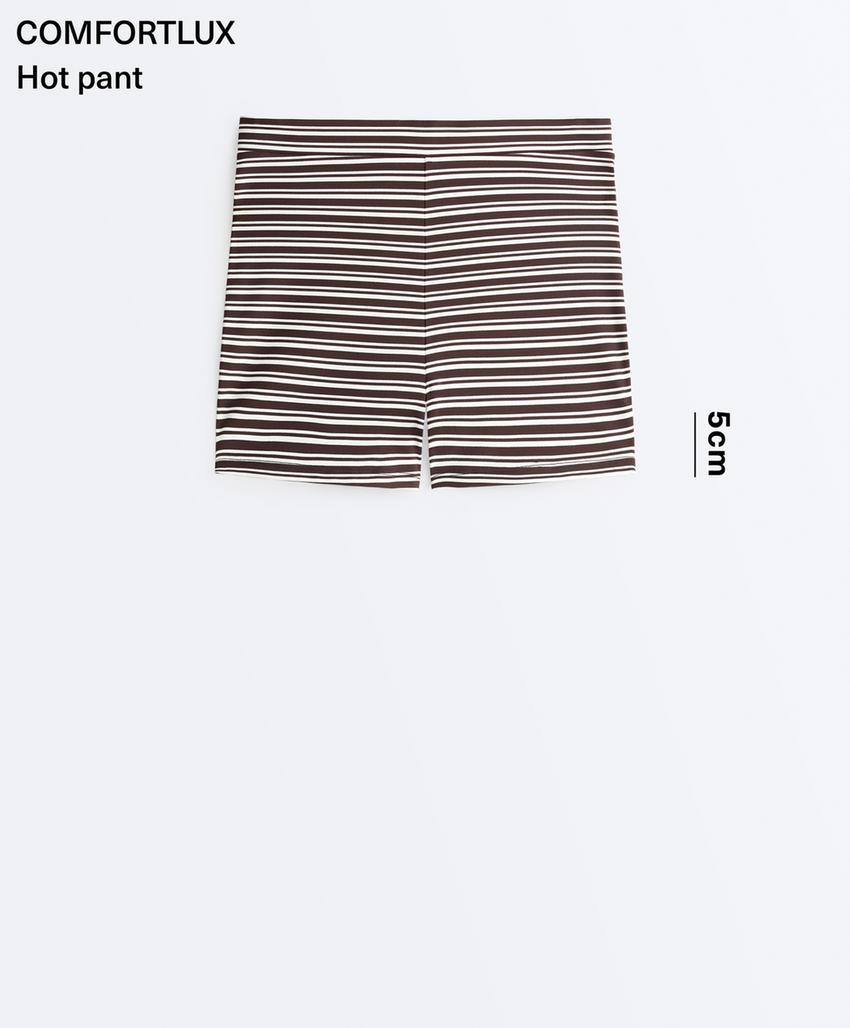 Велосипедки Hot pants Comfortlux с высокой посадкой, 5 см, в полоску