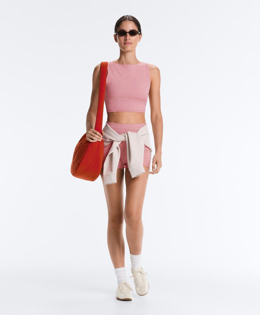 Велосипедки Hot Pants Comfortlux с высокой посадкой 5 см в полоску