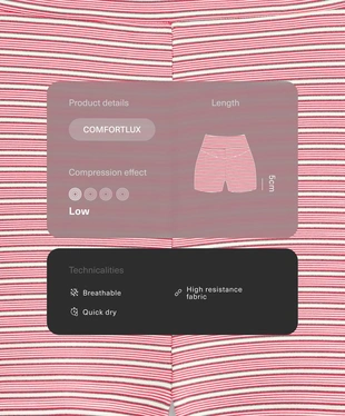Велосипедки Hot Pants Comfortlux с высокой посадкой 5 см в полоску- Заказать в России