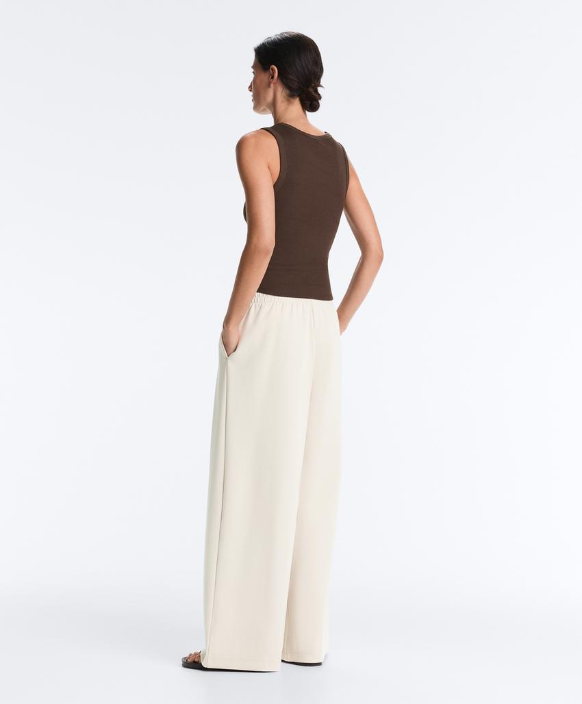 Майка Rib с широкими бретельками из хлопка и модала