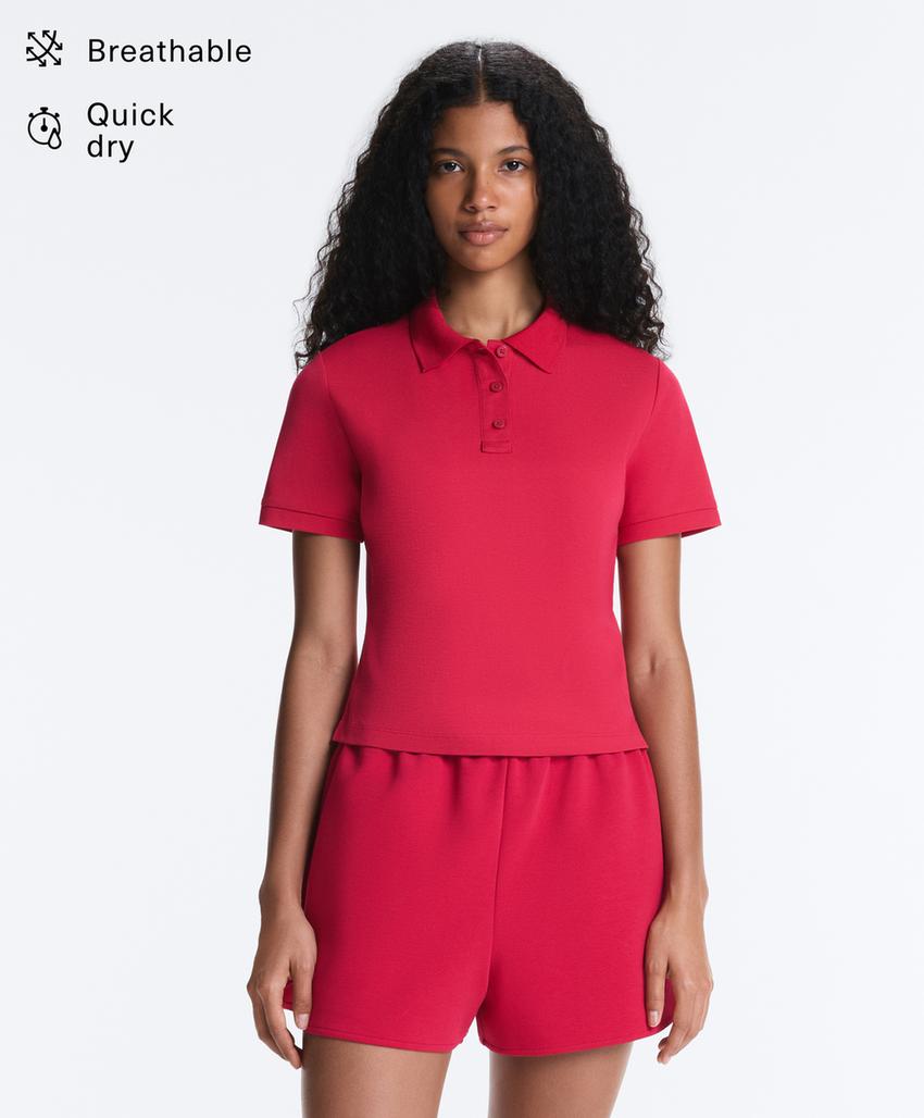 Поло с короткими рукавами из пике