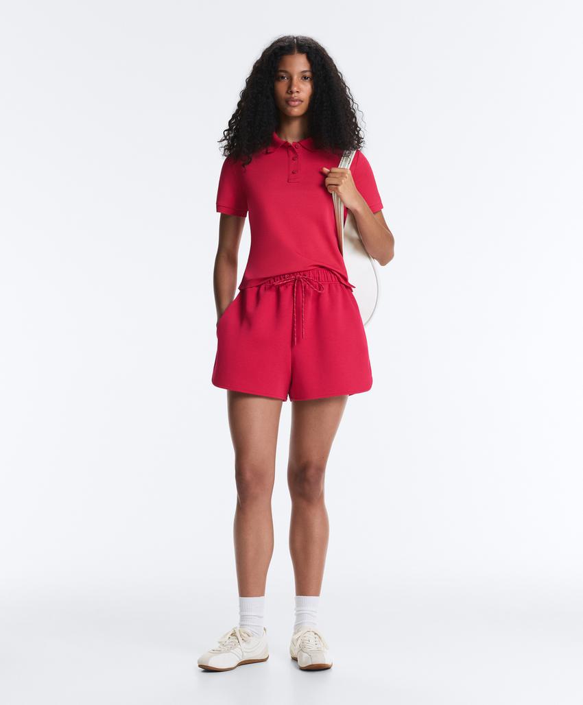 Поло с короткими рукавами из пике