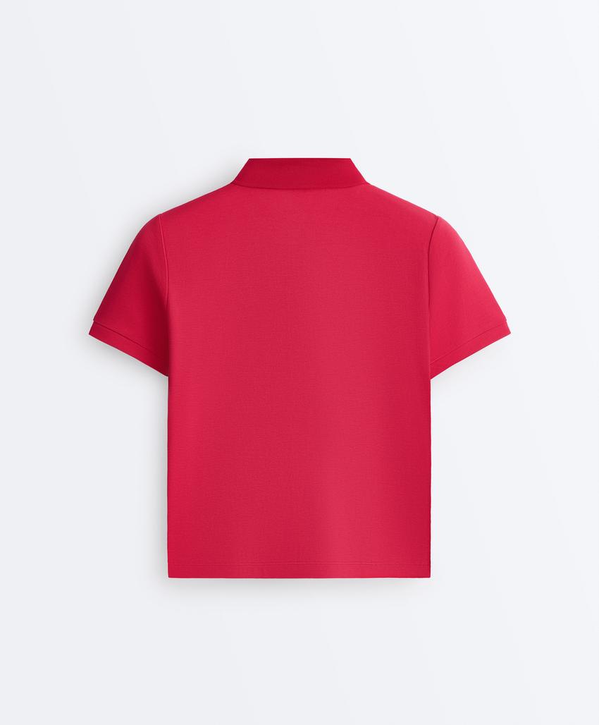 Поло с короткими рукавами из пике