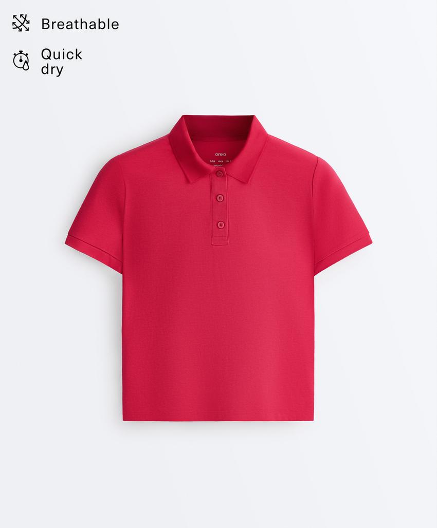 Поло с короткими рукавами из пике