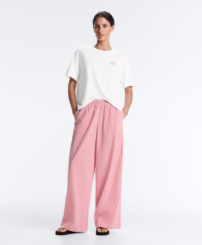 Футболка boxy с короткими рукавами и надписью из смесового хлопка