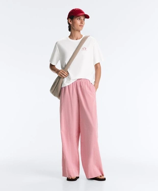 Футболка boxy с короткими рукавами и надписью из смесового хлопка- Заказать в России