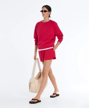 Футболка в полоску из смесового хлопка с короткими рукавами- Заказать в России