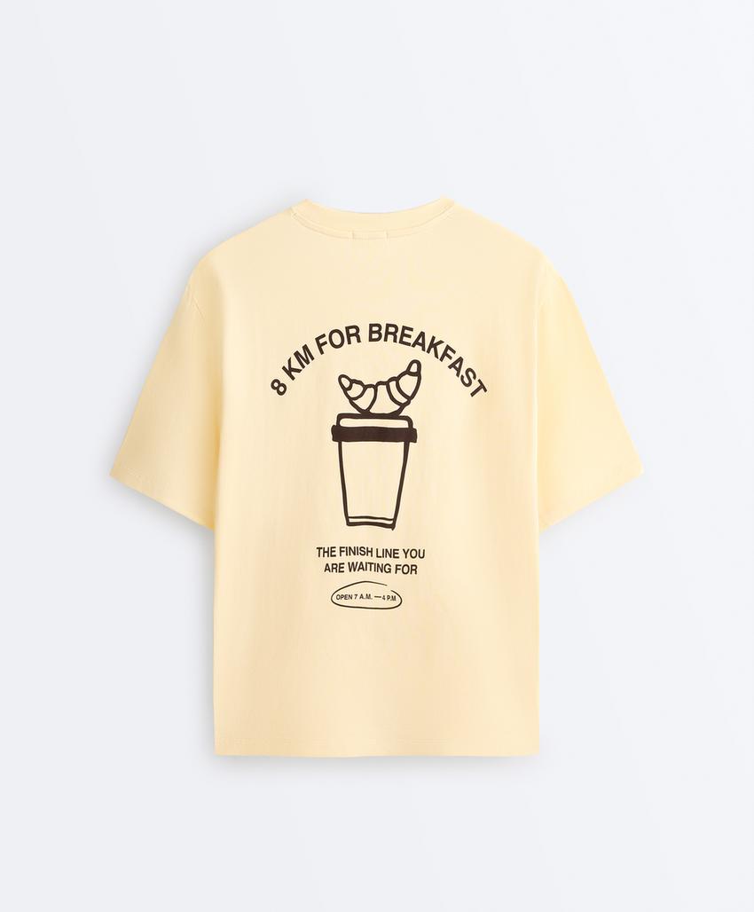 Футболка Boxy из смесового хлопка с надписью