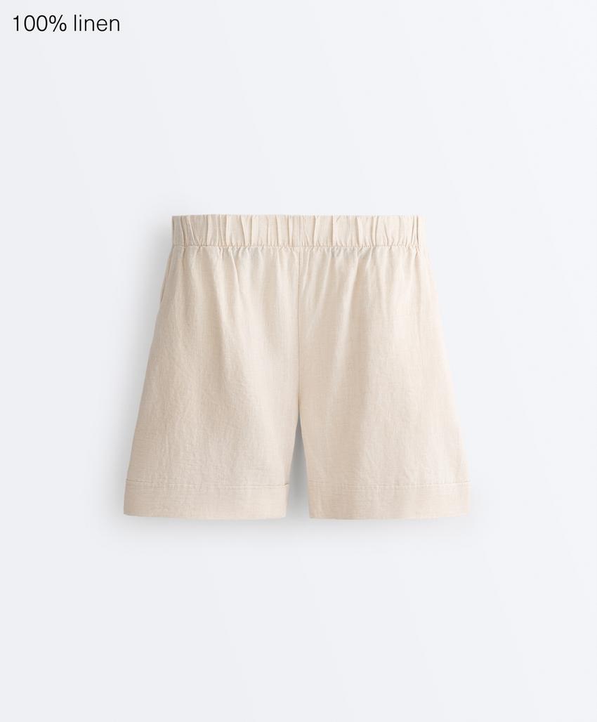 Шорты из 100% льна