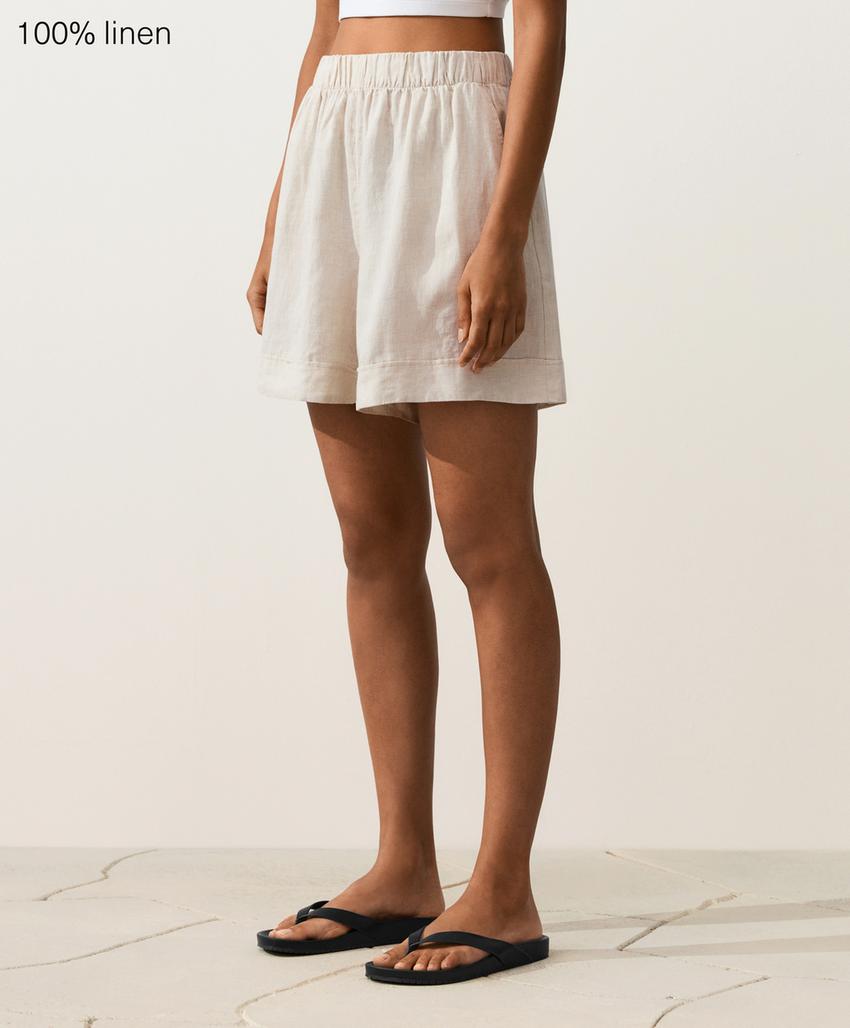 Шорты из 100% льна