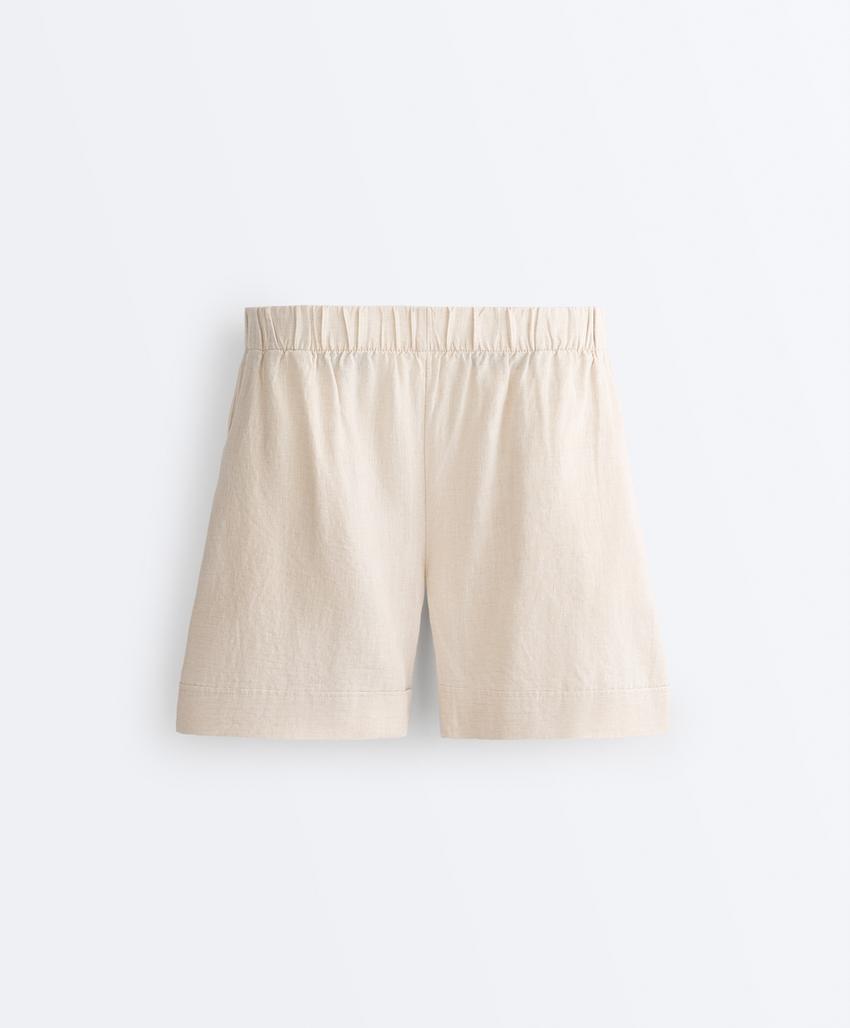 Шорты из 100% льна