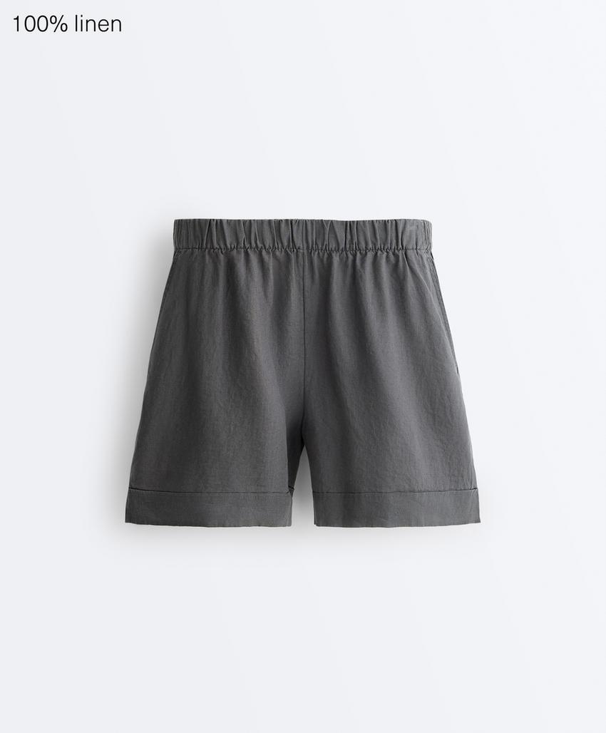 Шорты из 100% льна