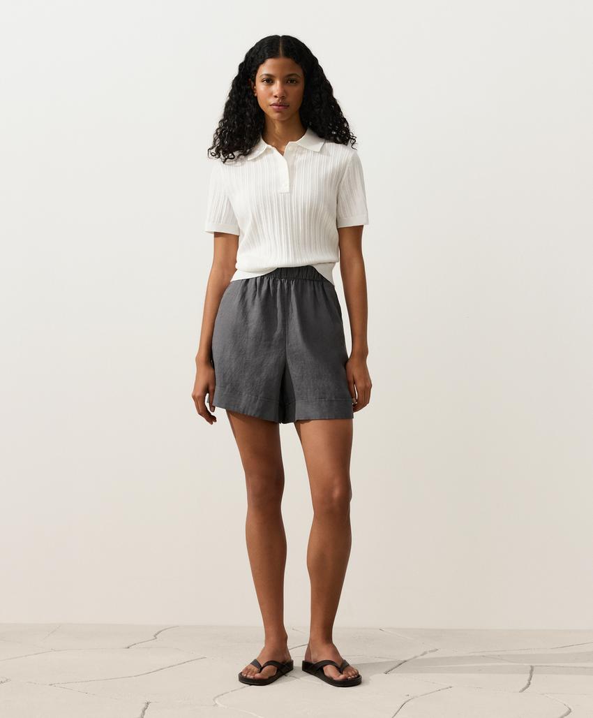 Шорты из 100% льна