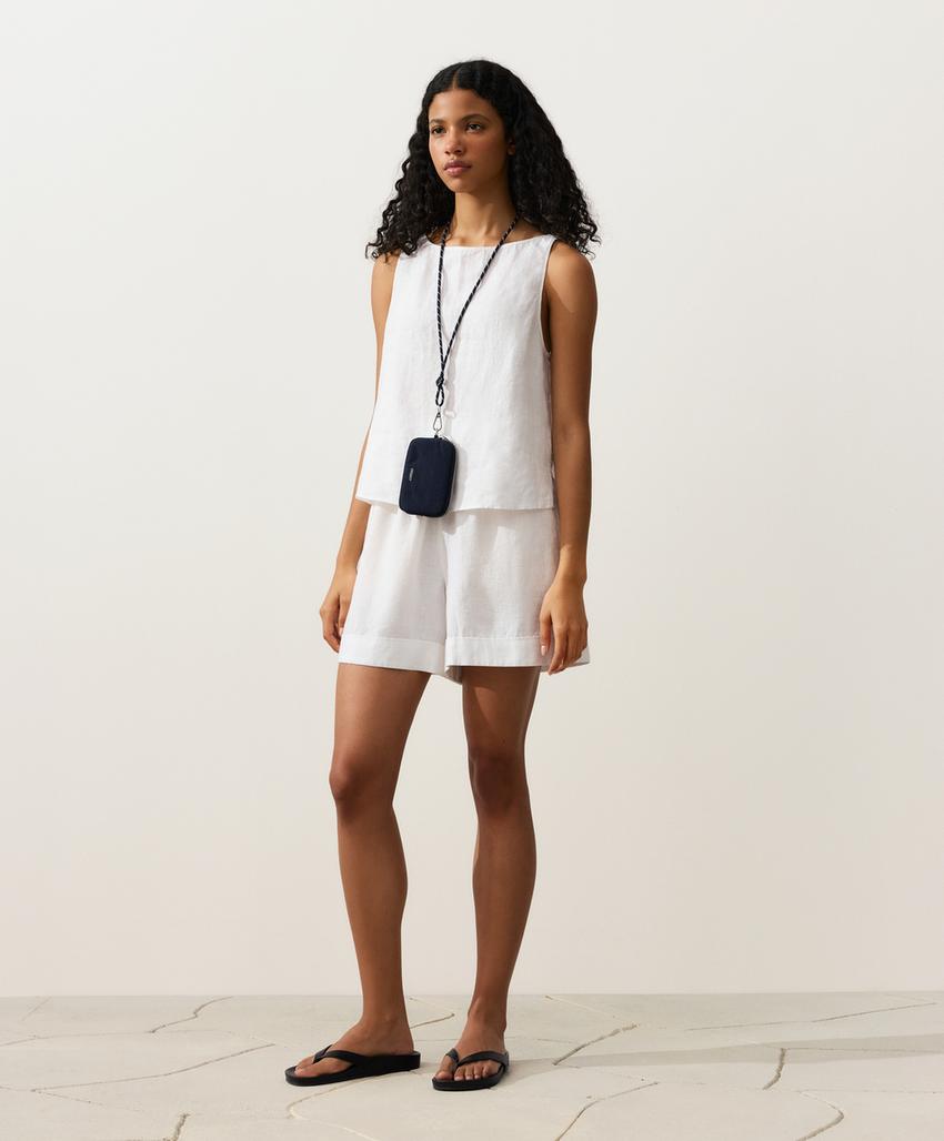 Шорты из 100% льна