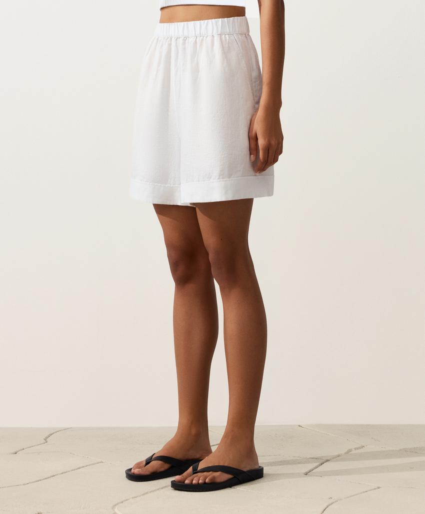 Шорты из 100% льна