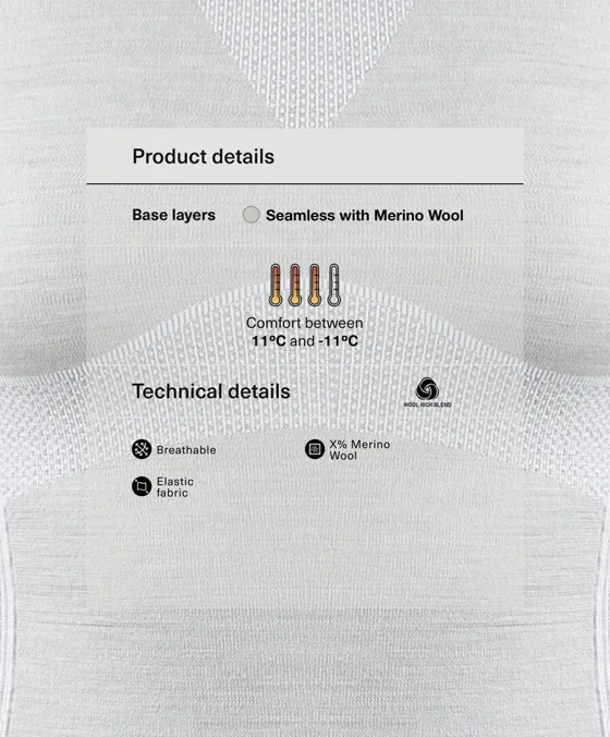 Лонгслив Performance Base Layers из смесовой мериносовой шерсти