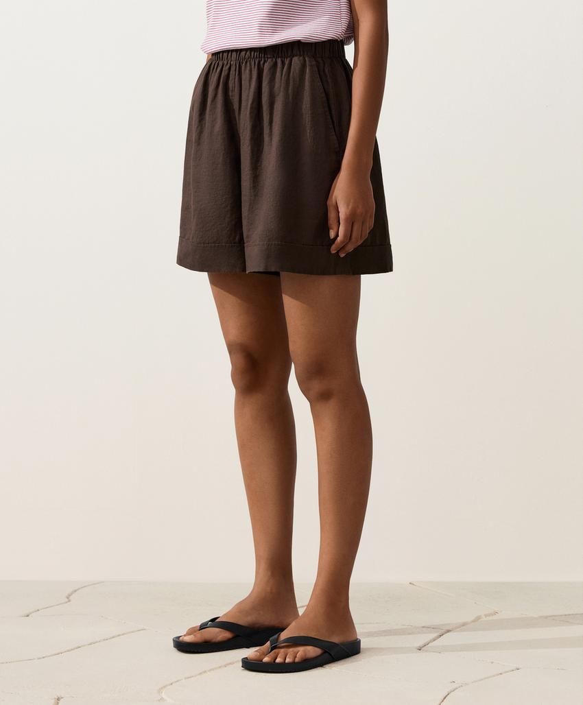 Шорты из 100% льна