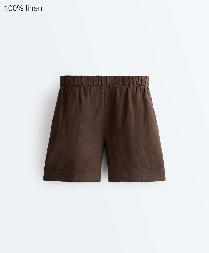 Шорты из 100% льна