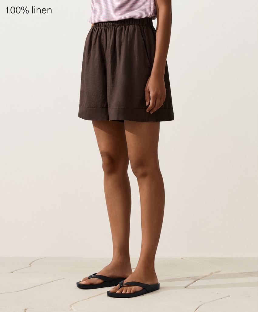 Шорты из 100% льна