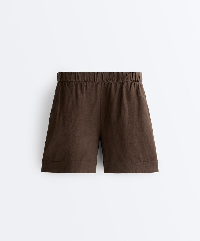 Шорты из 100% льна