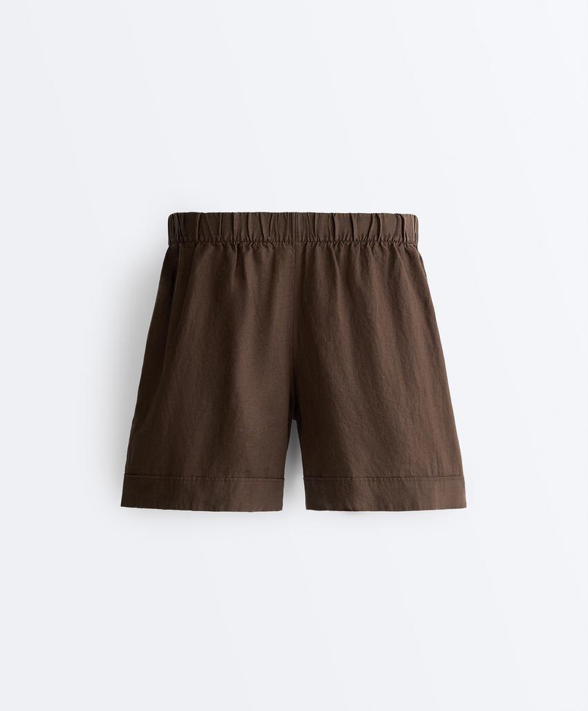 Шорты из 100% льна