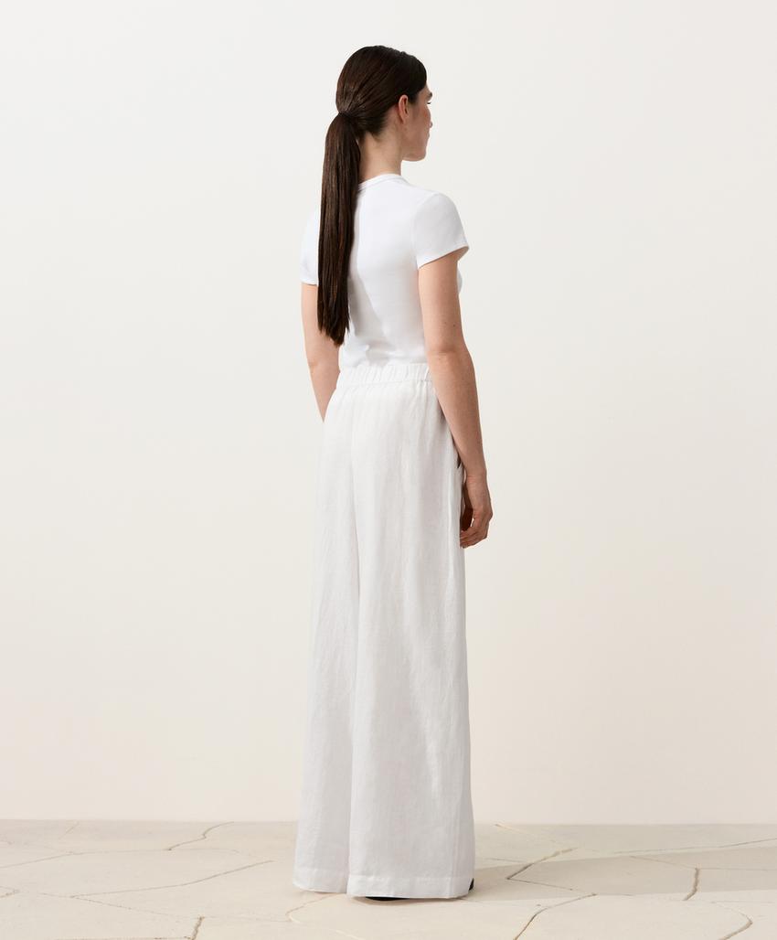 Брюки широкого кроя из 100%-го льна