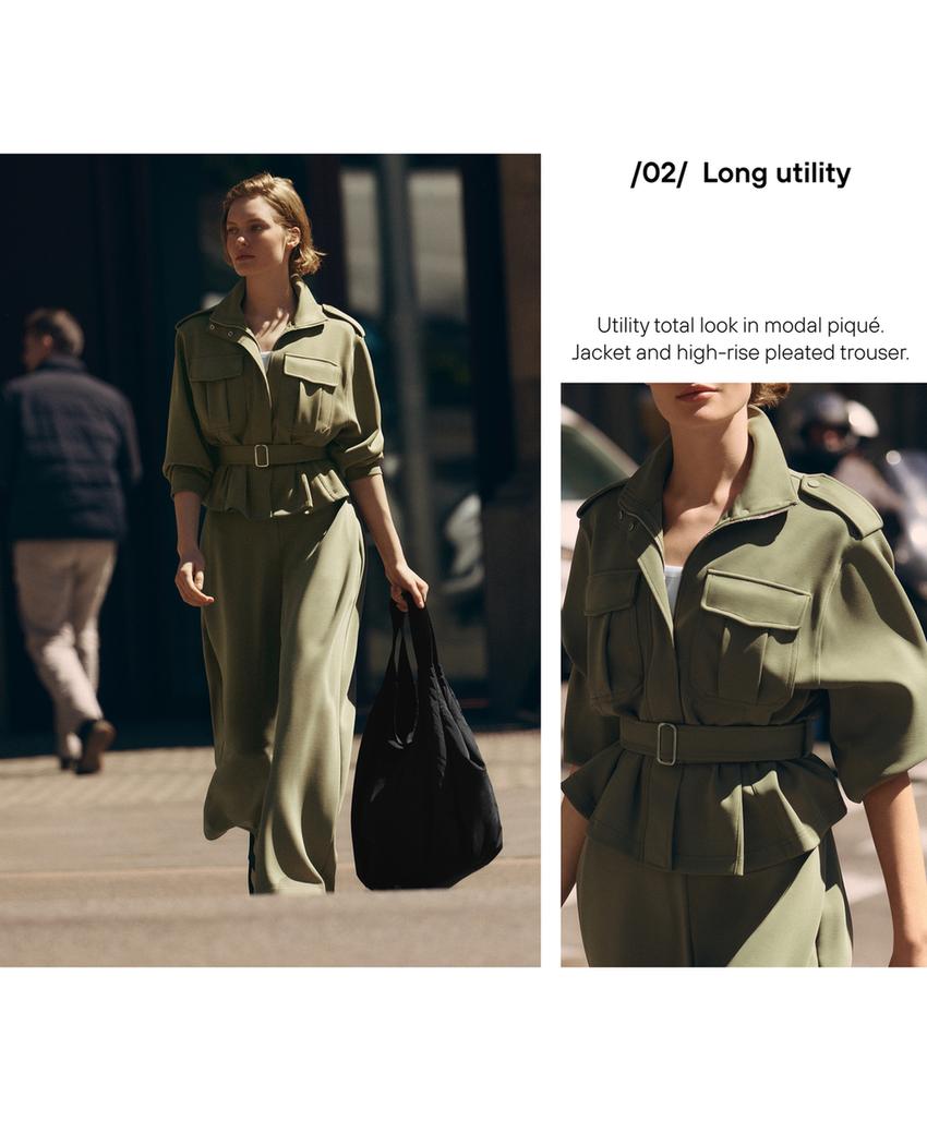 Широкие брюки-пике  с пряжками