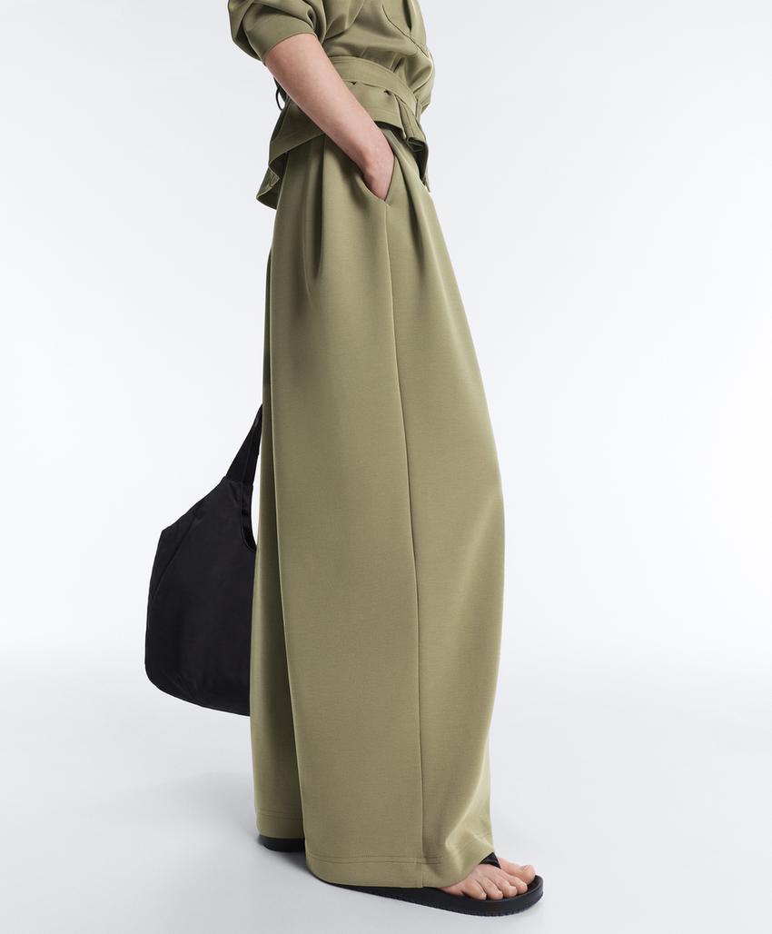 Широкие брюки-пике  с пряжками