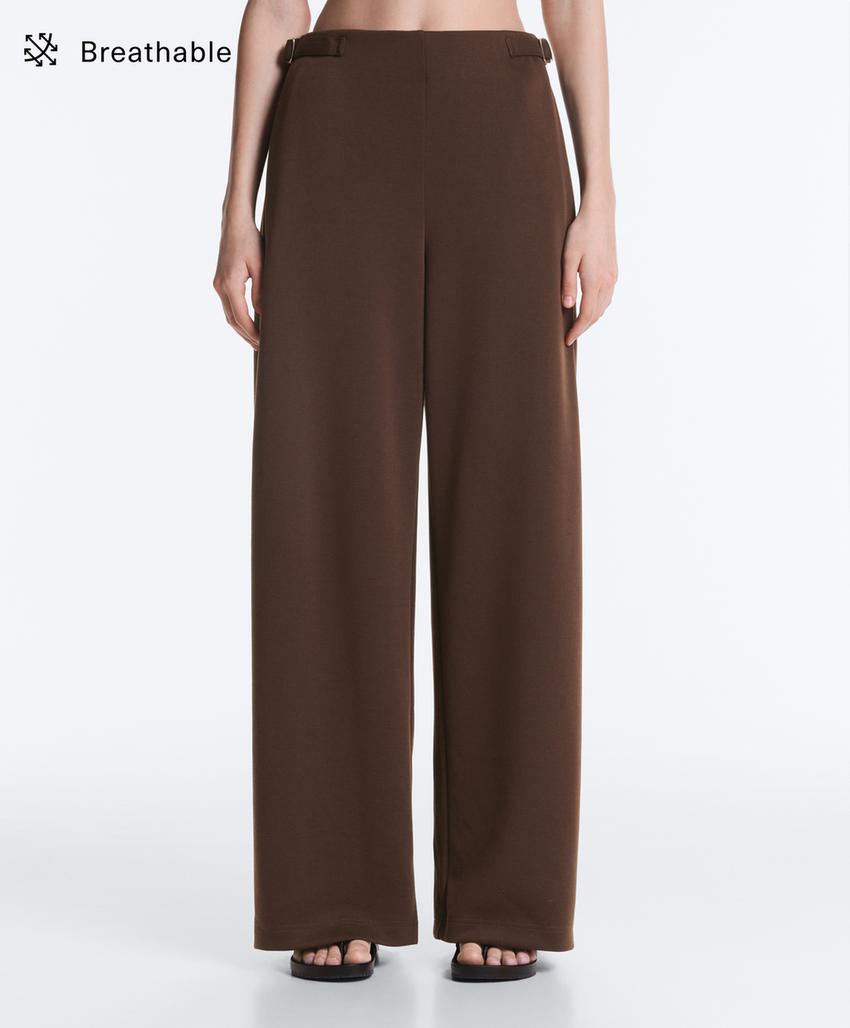 Широкие брюки-пике  с пряжками