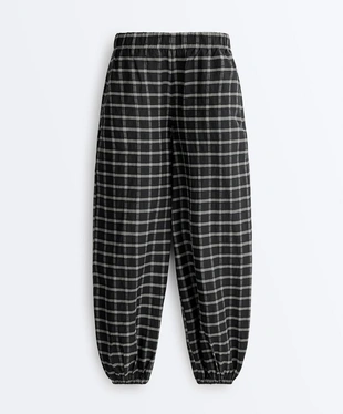 Брюки-блумеры в клетку из хлопка- Заказать в России