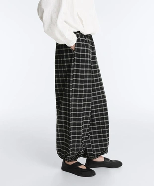 Брюки-блумеры в клетку из хлопка- Заказать в России