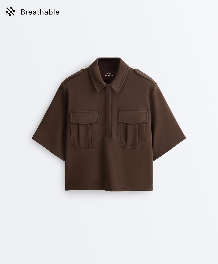 Толстовка Utility с коротким рукавом из хлопка пике