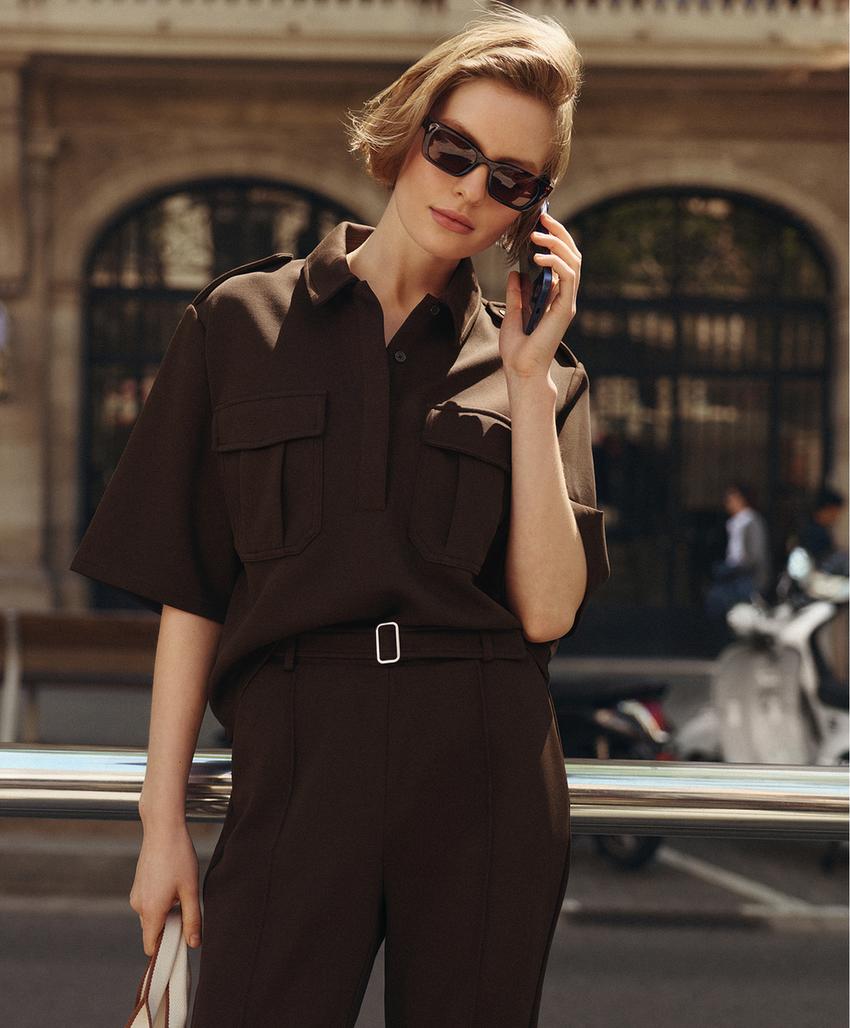 Толстовка Utility с коротким рукавом из хлопка пике