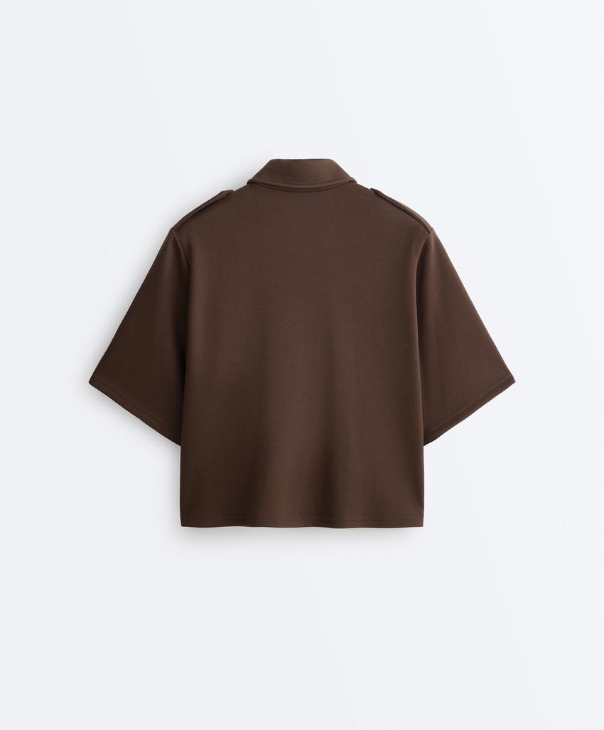 Толстовка Utility с коротким рукавом из хлопка пике