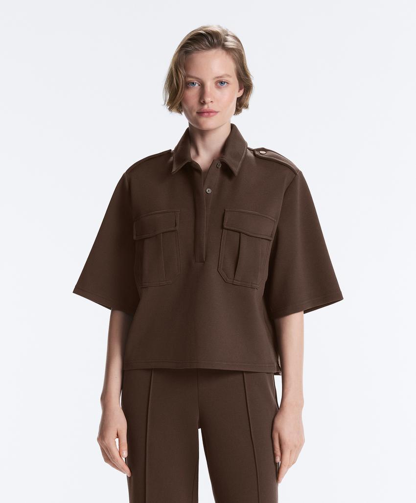 Толстовка Utility с коротким рукавом из хлопка пике