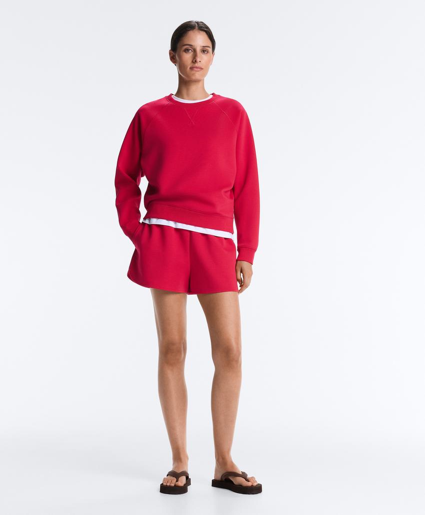 Толстовка из хлопка пике с круглым вырезом